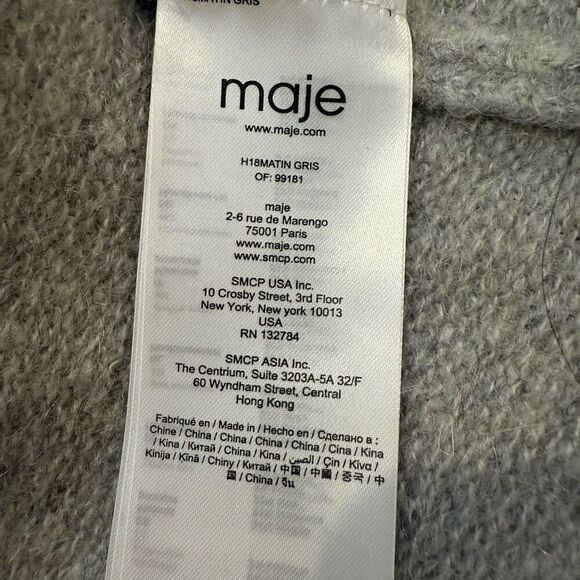 Maje Pearl Mohair Blend Cardigan Size 1 Small - Picture 8 of 9